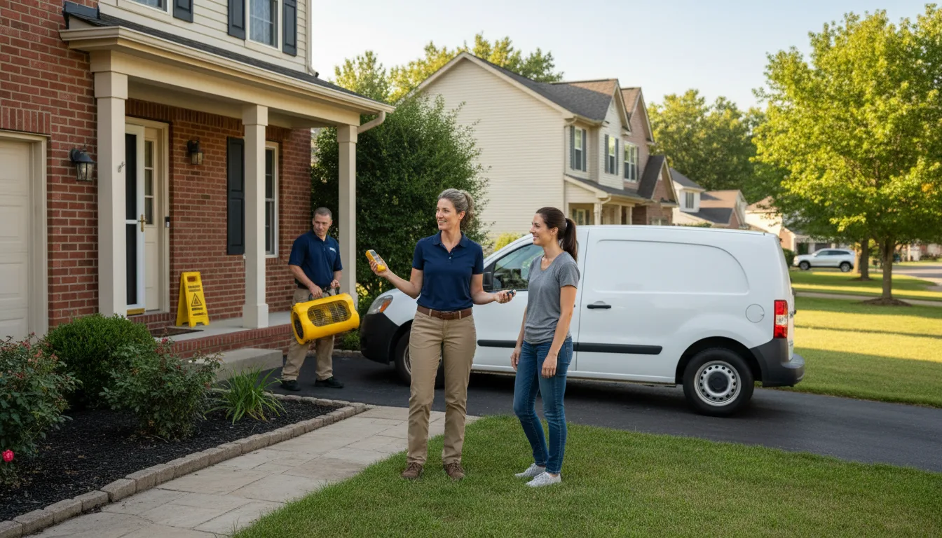 Residential water damage restoration in Carlock, IL